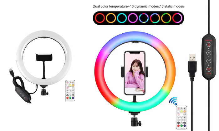 10.2 Inch Dimmable 168 LEDs Photography Light Selfie Lamp