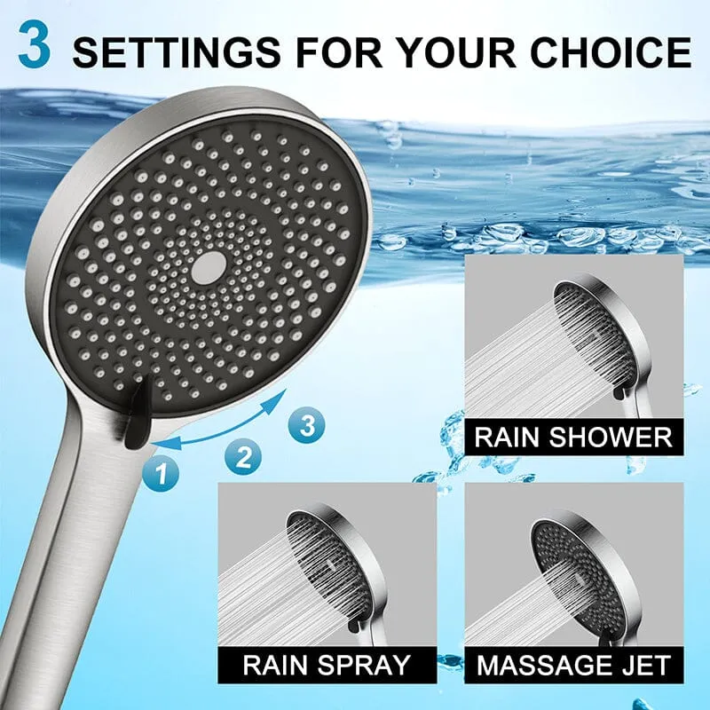 10" Wall Mount Round Shower Set with Head Shower & Hand Shower Combo Set