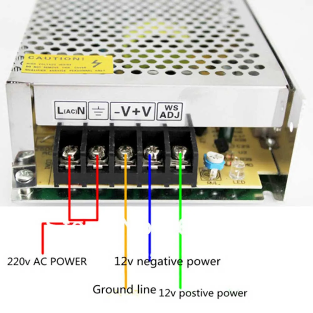 12V 10A SMPS 120W DC Metal Power Supply for LEDs