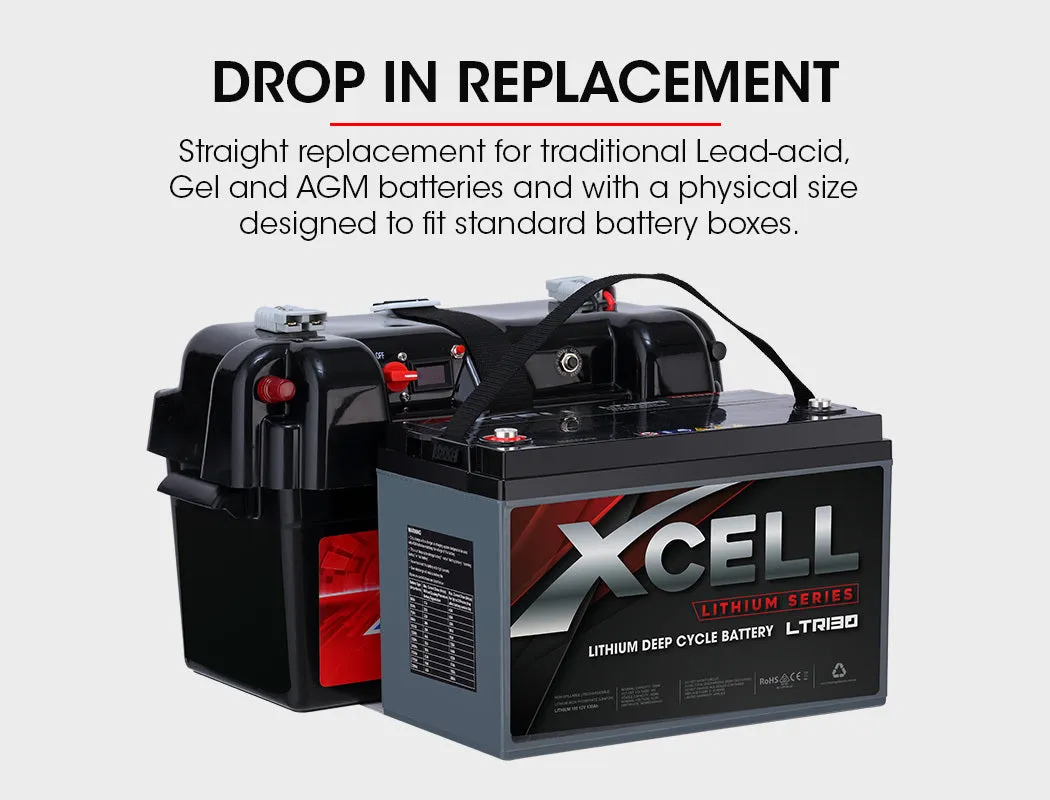 130Ah LiFePO4 12V Lithium Battery, Fast Charging, Deep Cycle - X-Cell