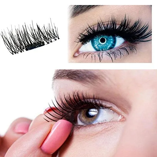 2 Pair of 3D Reusable False Magnet Eyelashes