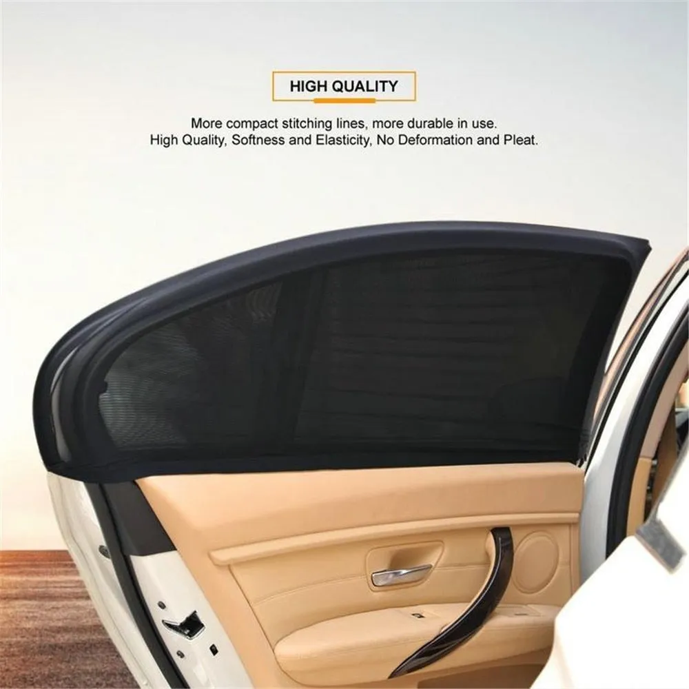 2Pcs Car Window Cover Sunshade Curtain UV Protection Shield Sunshade Shield Window Protector Window Car Accessories