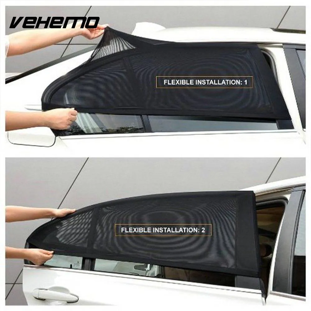 2Pcs Car Window Cover Sunshade Curtain UV Protection Shield Sunshade Shield Window Protector Window Car Accessories