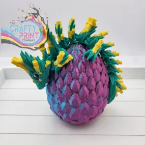 3D Printed Baby Bamboo Dragon in Egg