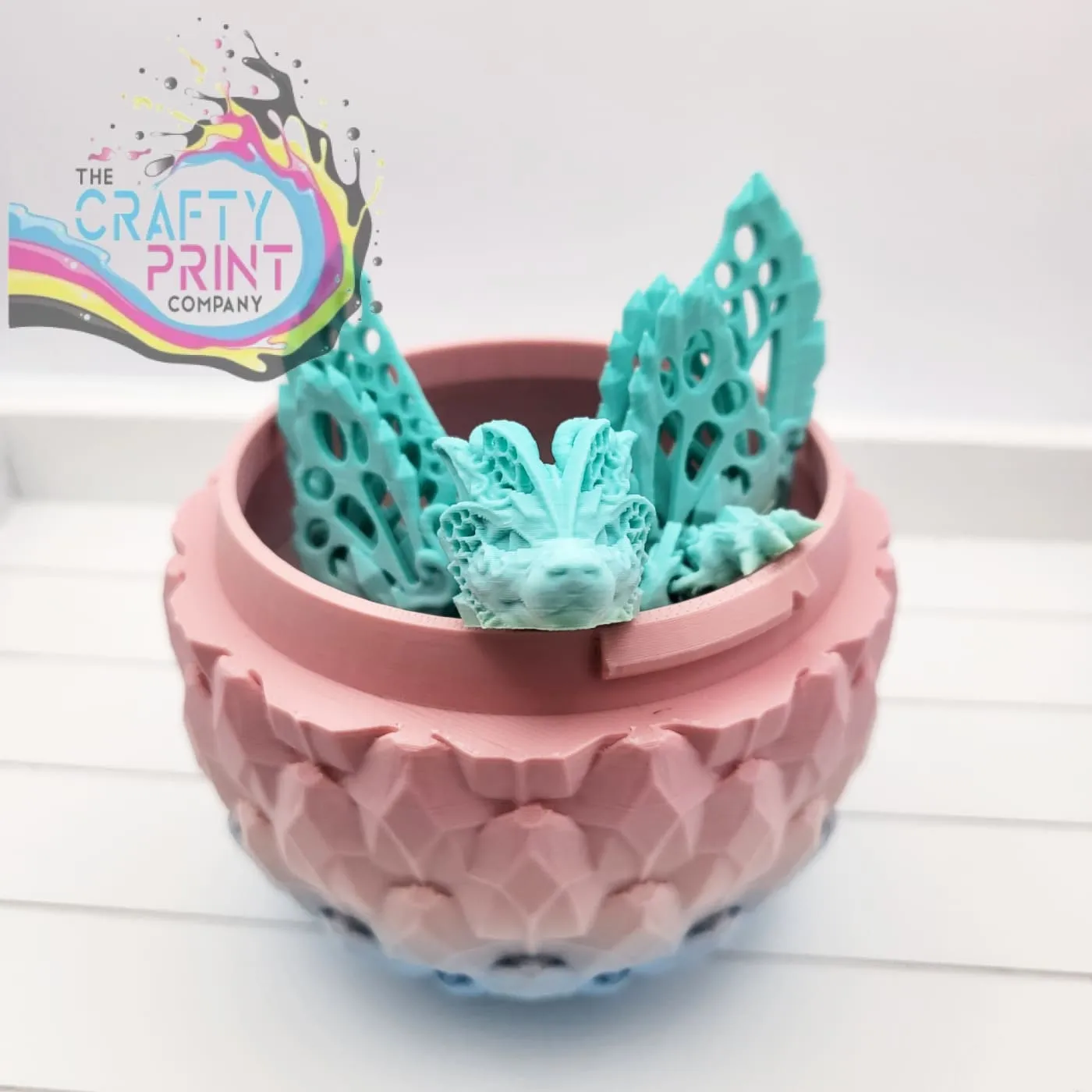 3D Printed Baby Fae Wolf Dragon in Egg