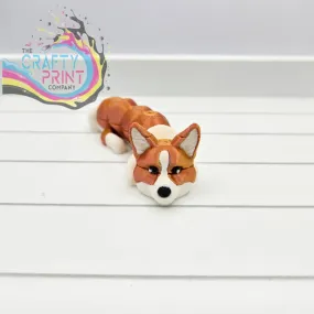 3D Printed Corgi Articulated Flexi Keyring/Fidget