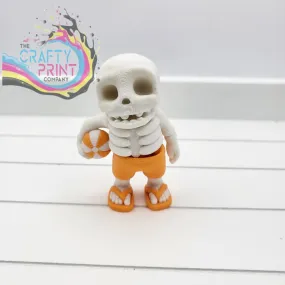 3D Printed Fully Articulated Mini Summer Ready Skeleton Fidget