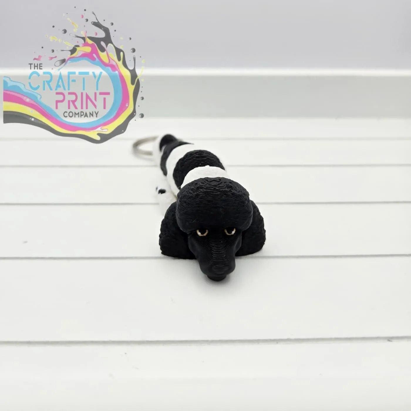 3D Printed Poodle Dog Articulated Flexi Keyring/Fidget