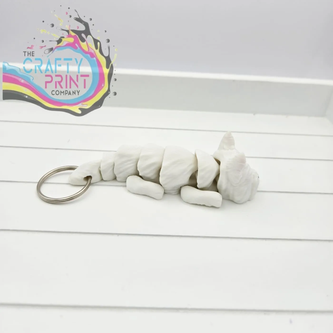 3D Printed Westie Articulated Flexi Keyring/Fidget