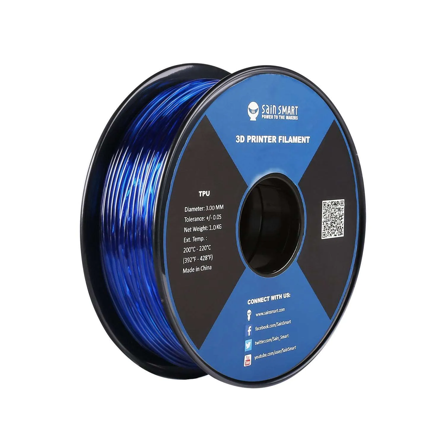 3mm TPU, Variety Colors, TPU Flexible Filament 1kg/2.2lbs