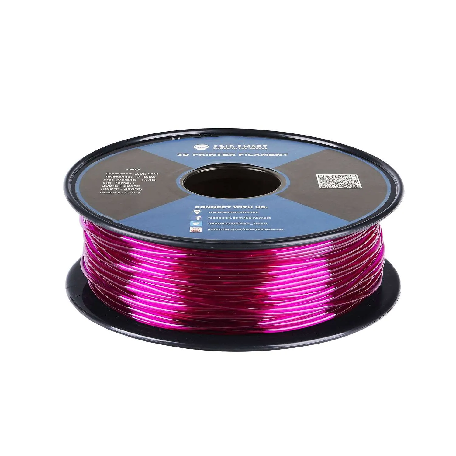 3mm TPU, Variety Colors, TPU Flexible Filament 1kg/2.2lbs