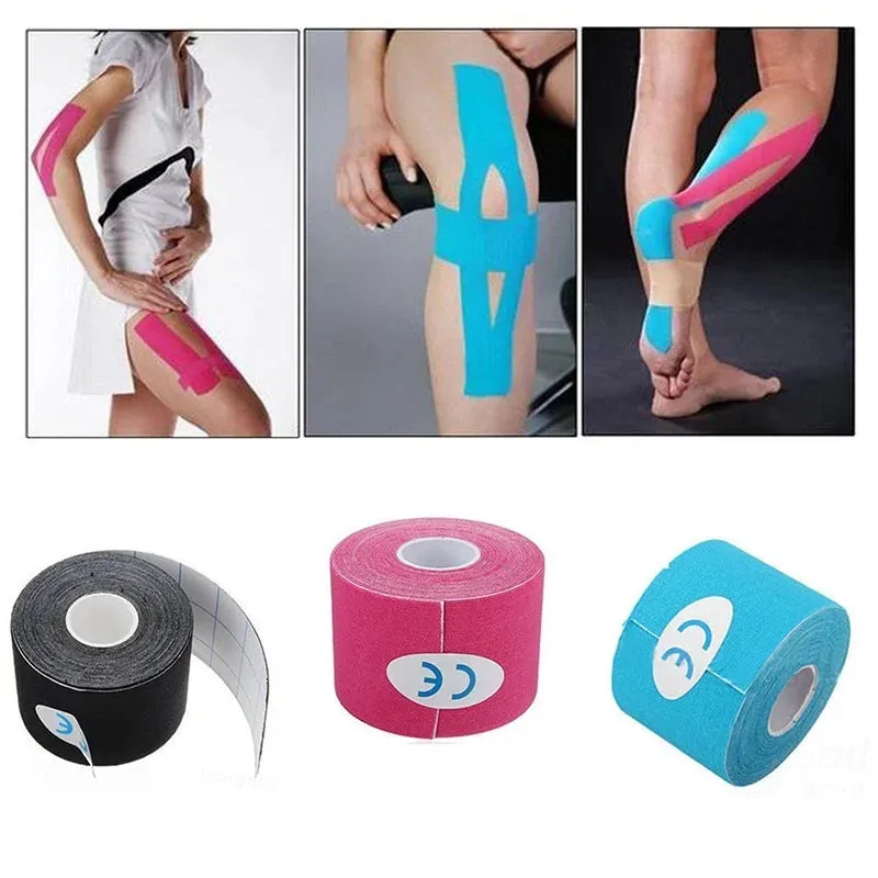 5M Kinesiology Tape Athletic Tape Sport Recovery Tape Strapping Gym Fitness Tennis Running Knee Muscle Protector Scissor