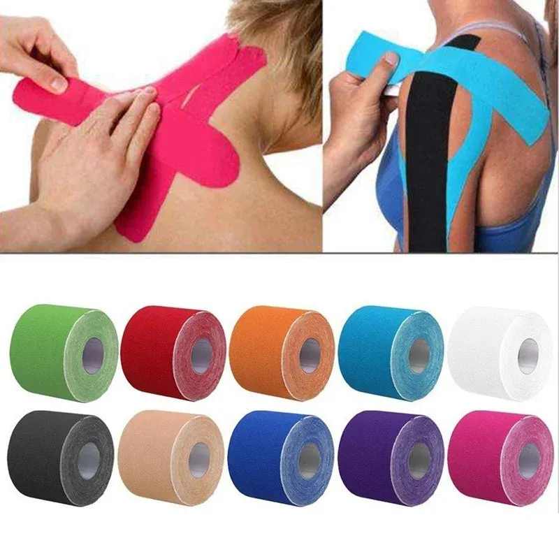 5M Kinesiology Tape Athletic Tape Sport Recovery Tape Strapping Gym Fitness Tennis Running Knee Muscle Protector Scissor