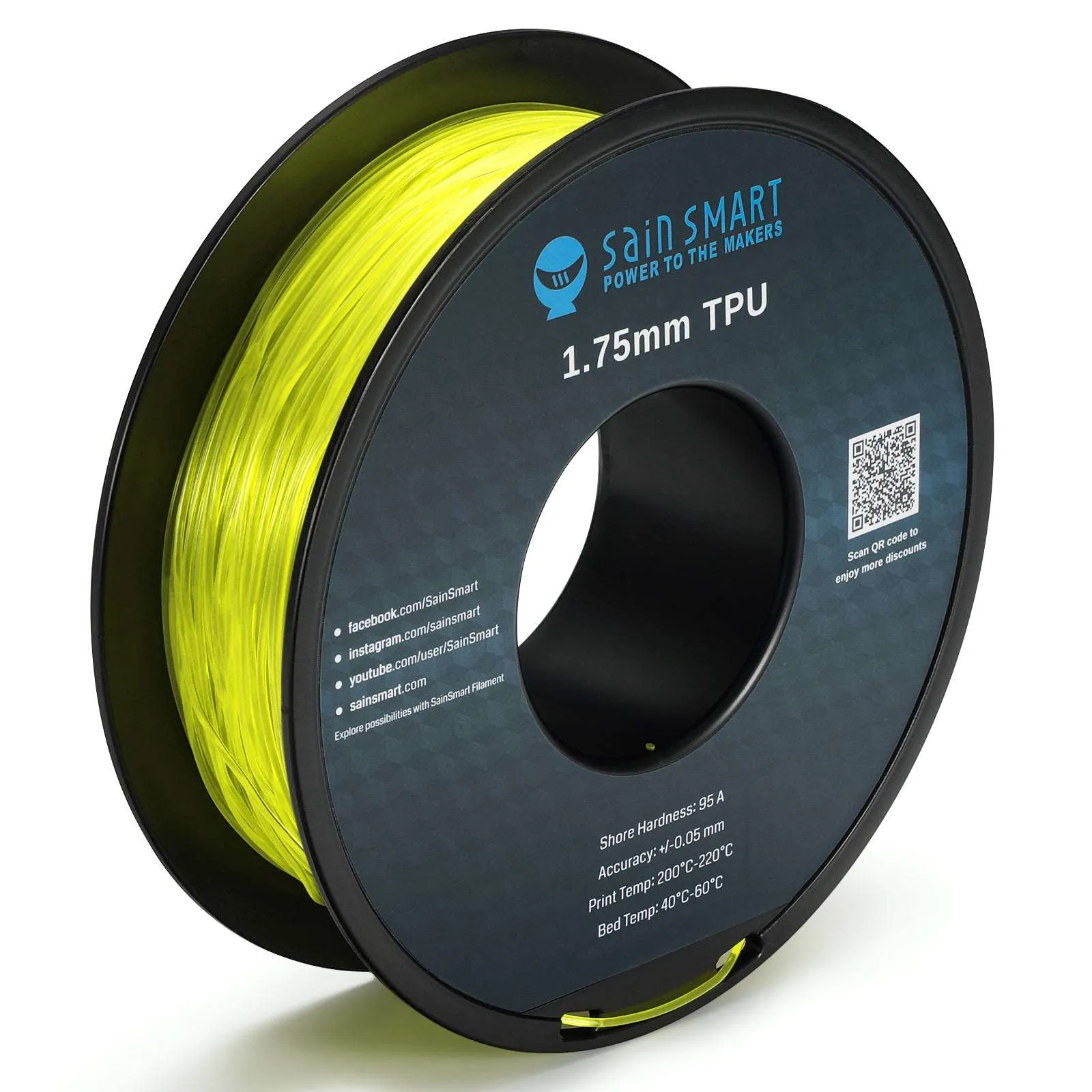 All Colors, TPU Flexible Filament 1.75mm 0.8kg/1.76lb