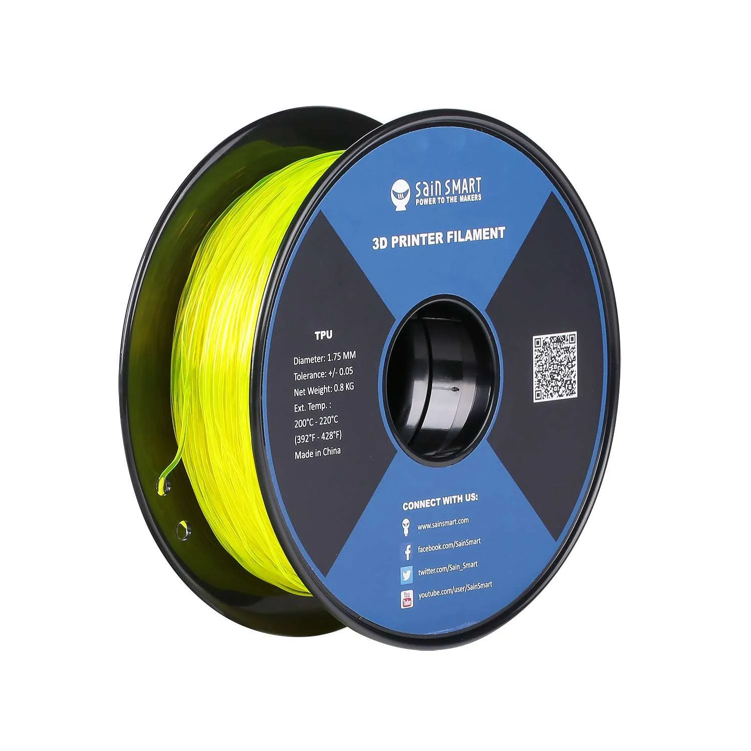 All Colors, TPU Flexible Filament 1.75mm 0.8kg/1.76lb