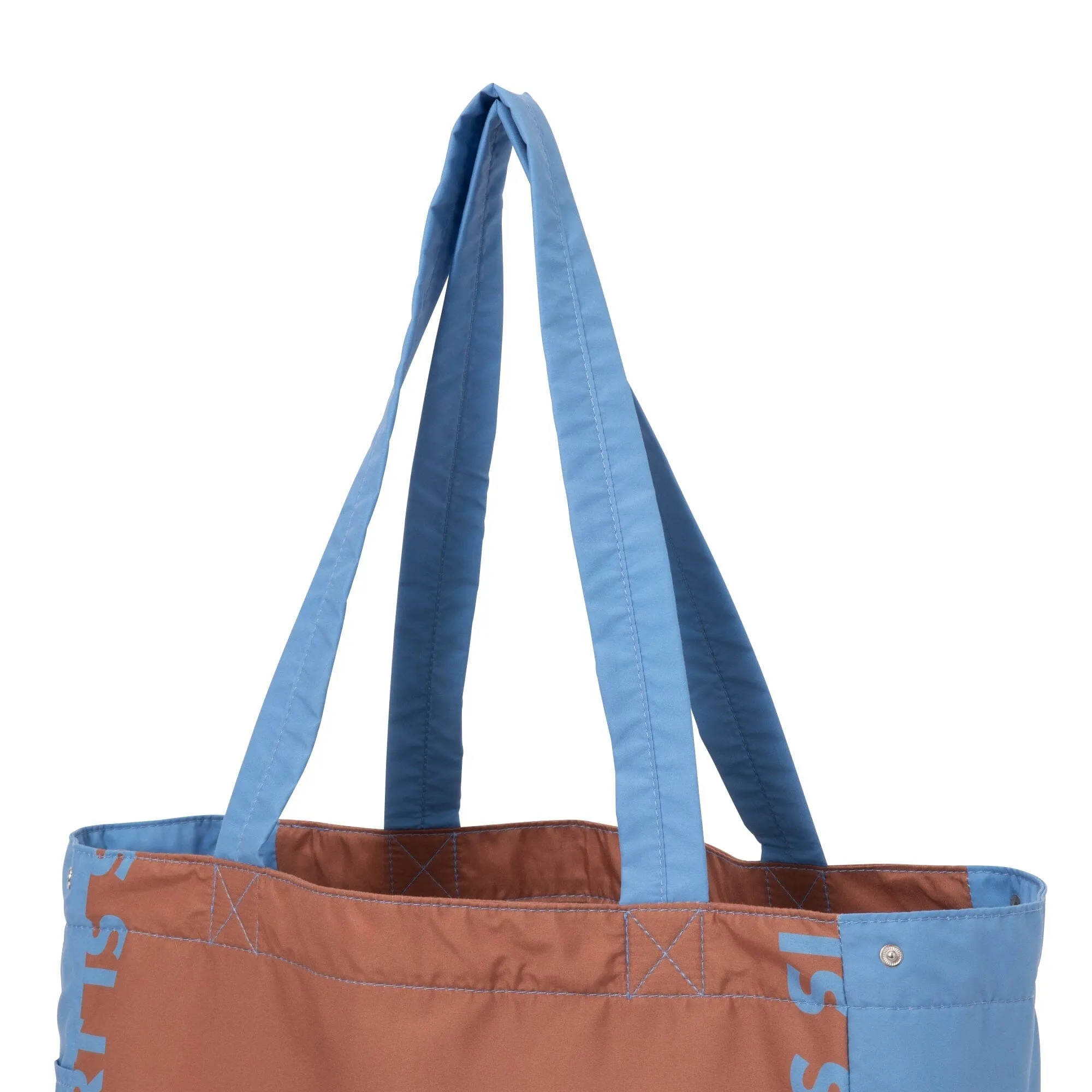 Bicolor Cooler Basket Bag  Brown