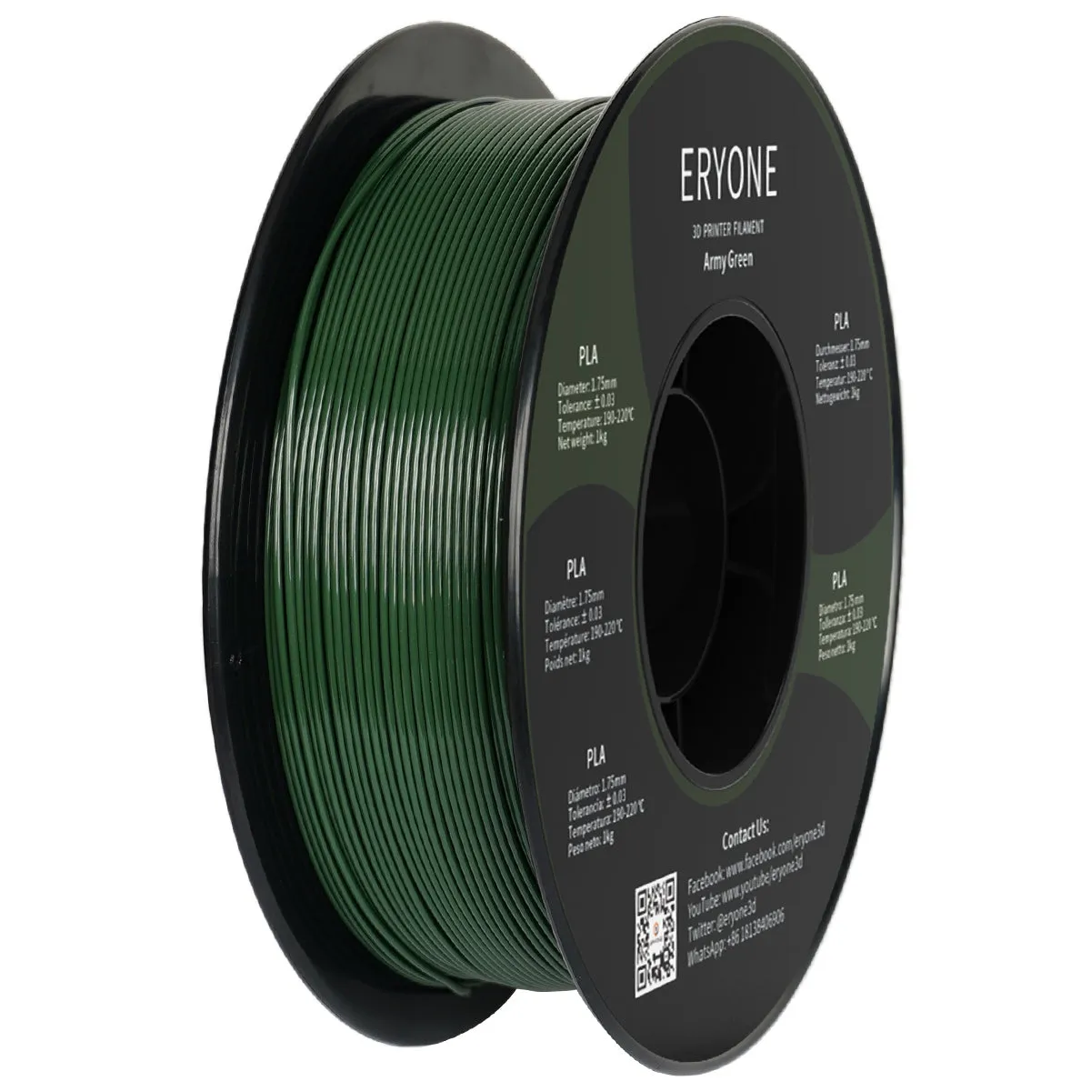 Bundle Sale- ERYONE PLA&Carbon Fiber PLA 3D Filament 1kg  FREE SHIPPING(MOQ:10 rolls,can mix color)