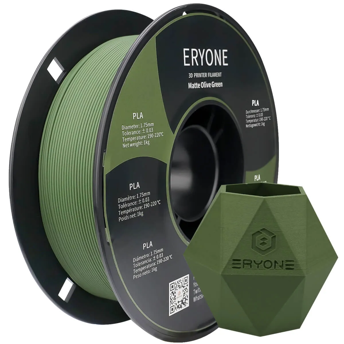 (CA only)Pre-sale- ERYONE All Series PLA 3D Filament 1kg  FREE SHIPPING(MOQ:20 rolls,can mix color)