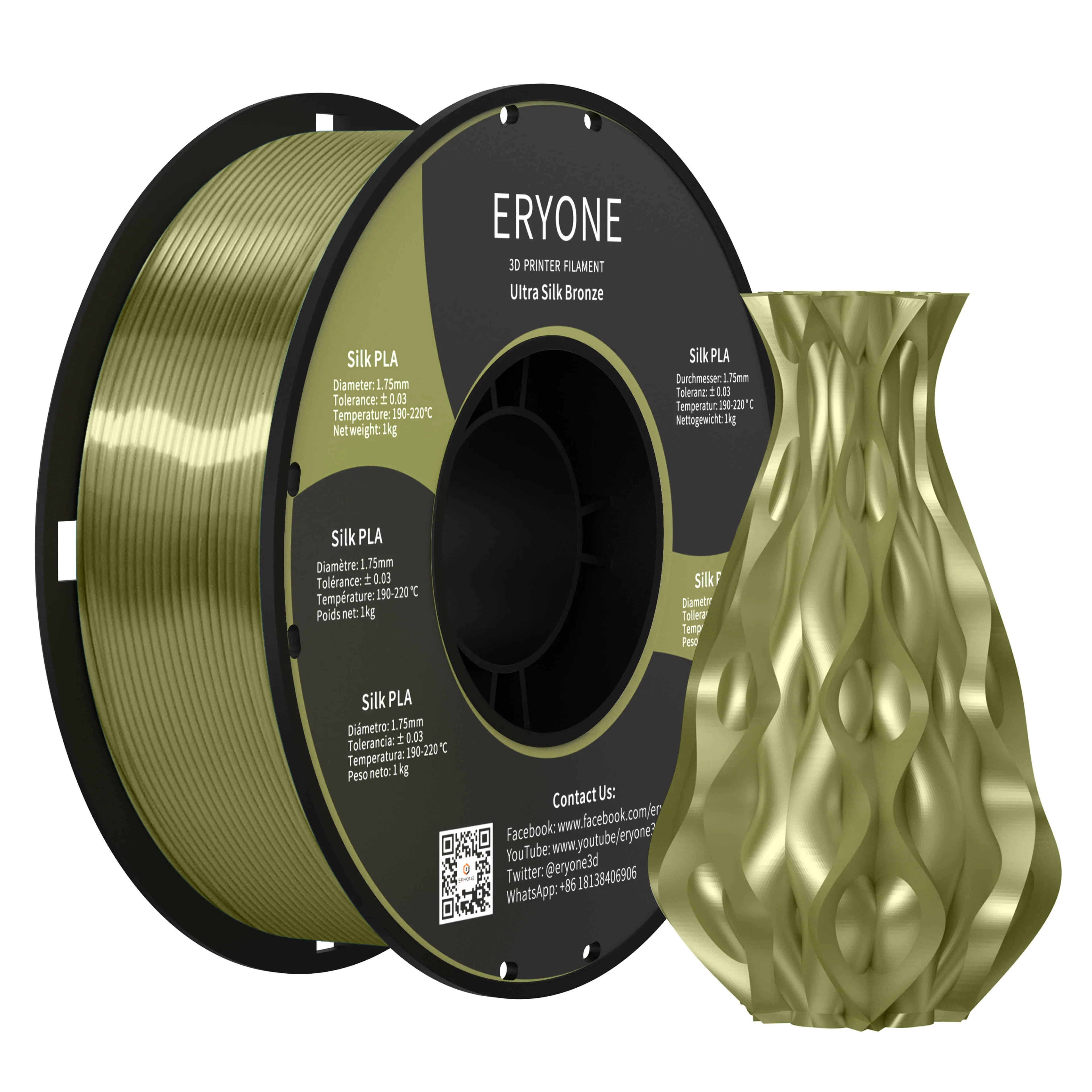 (CA only)Pre-sale- ERYONE All Series PLA 3D Filament 1kg  FREE SHIPPING(MOQ:20 rolls,can mix color)