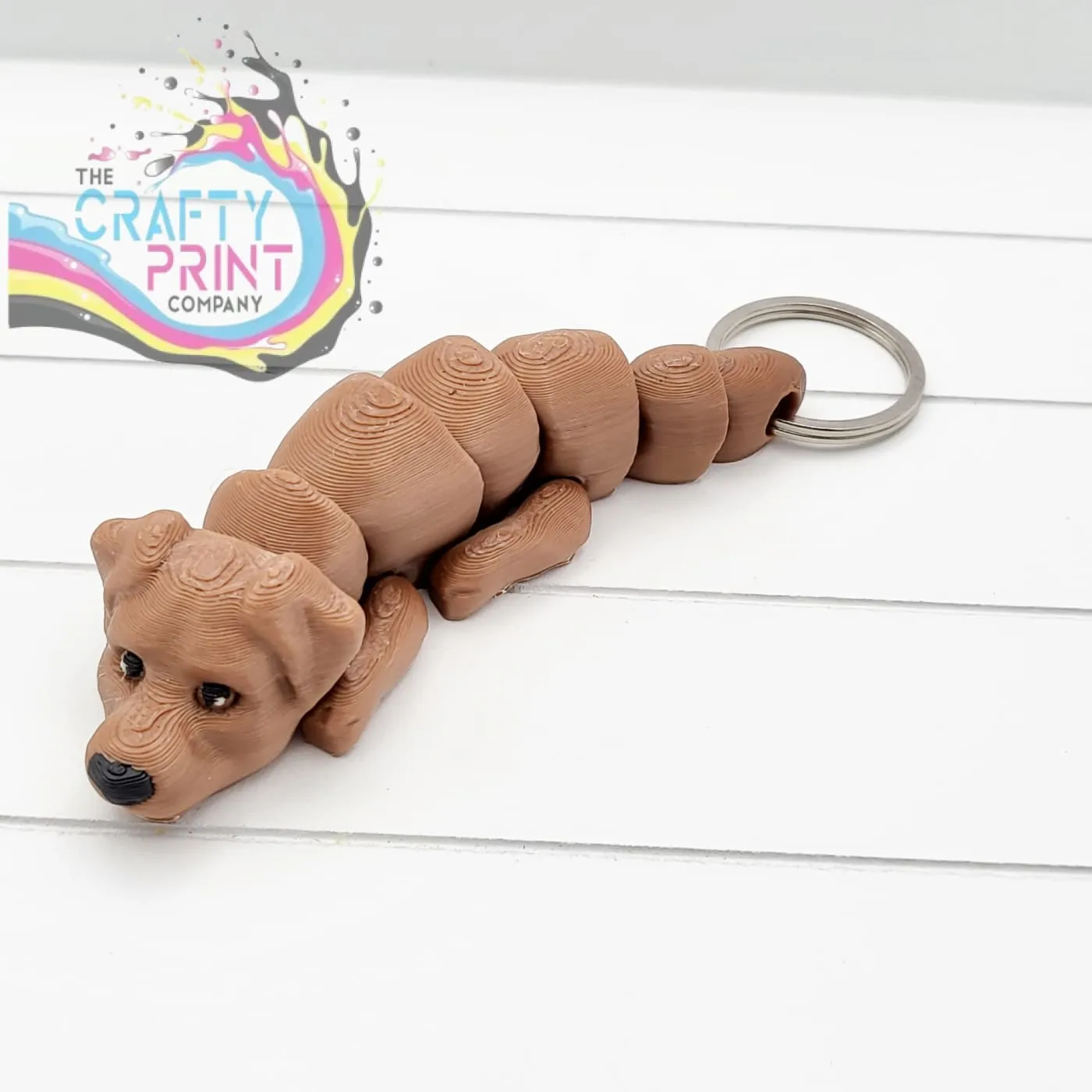 Chocolate Labrador Articulated Flexi Keyring / Fidget