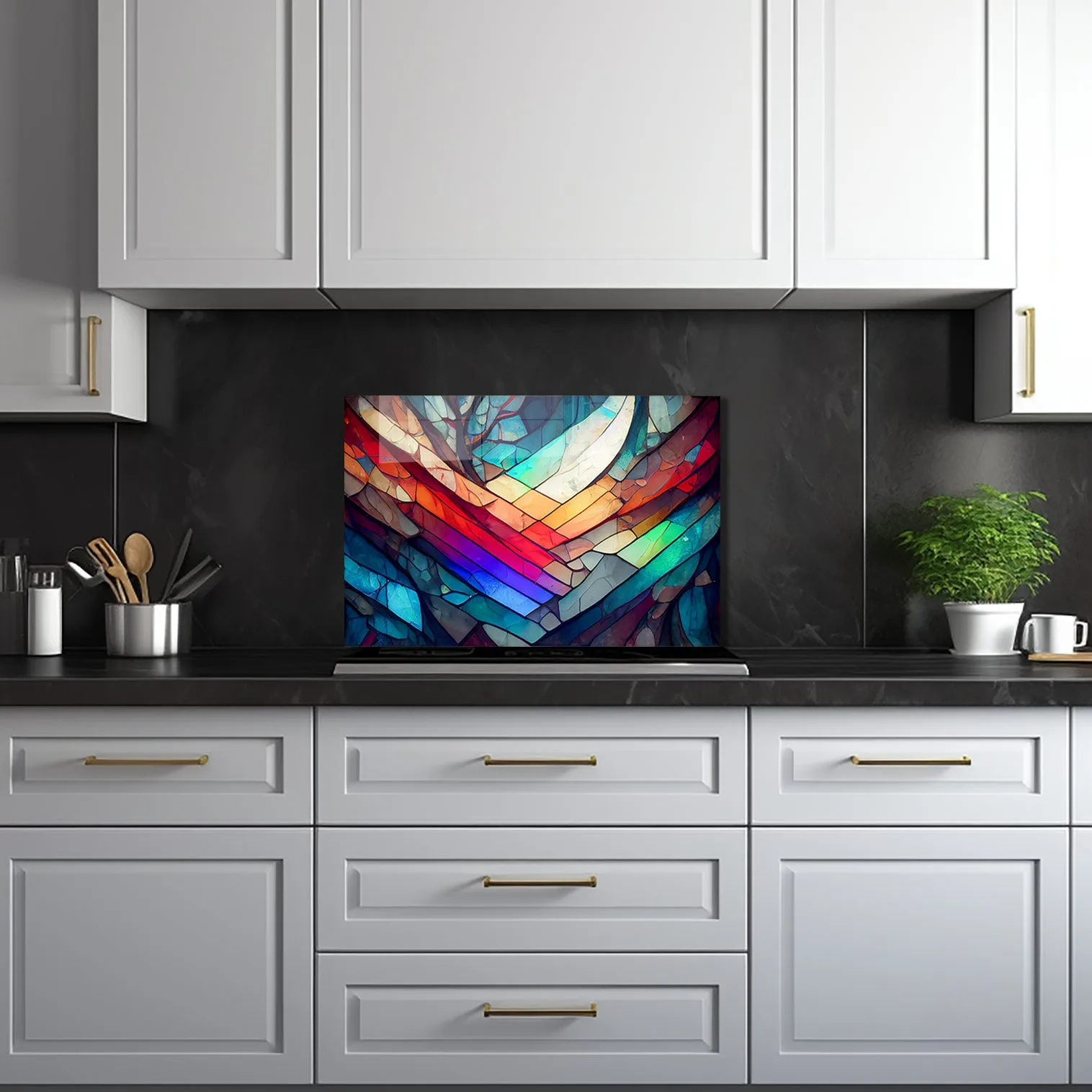 Colourful Marbles - Glass Splashback