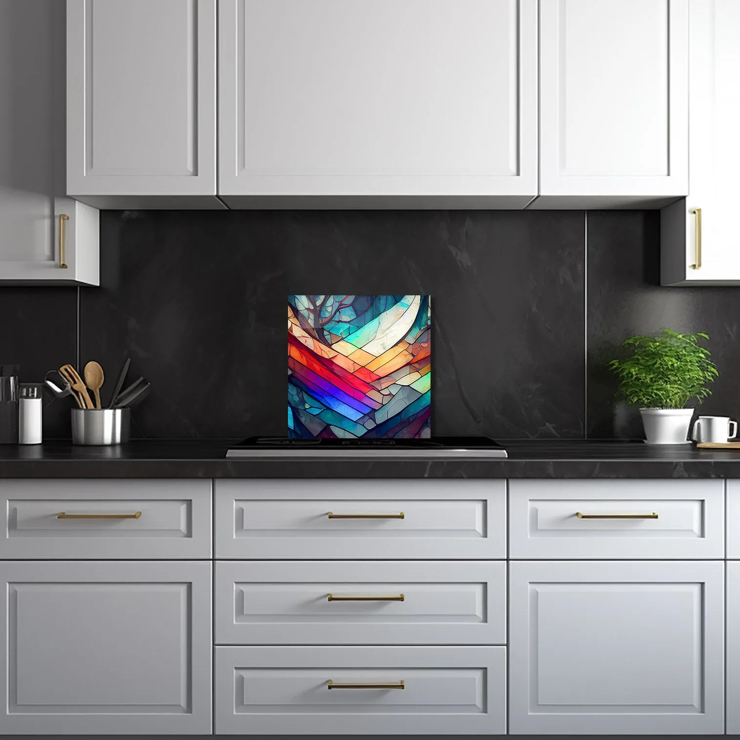 Colourful Marbles - Glass Splashback