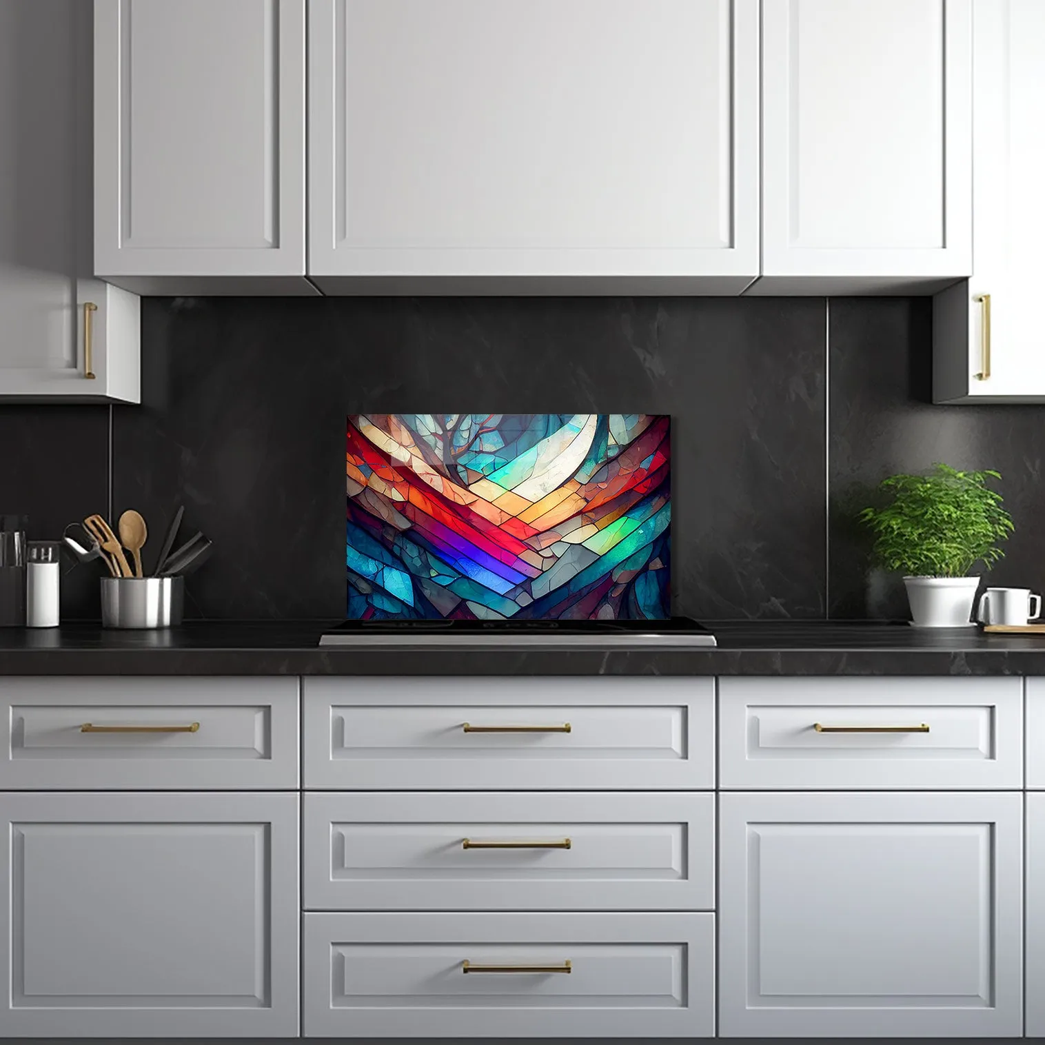 Colourful Marbles - Glass Splashback