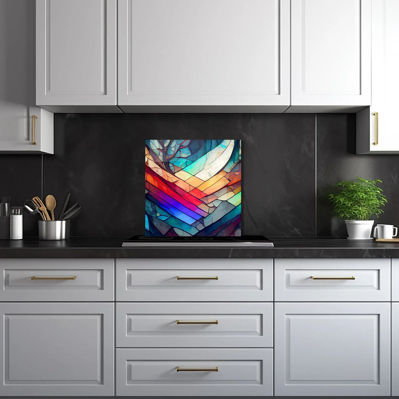 Colourful Marbles - Glass Splashback