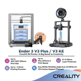 Creality Ender-3 V3 KE / Creality Ender-3 v3 Plus 3D Printer FDM Printer with Plus Print Size, Heavy Duty, Spectacular Speed, Top-notch Performance