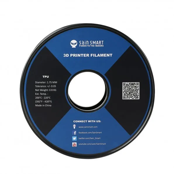 [Discontinued] Flexible TPU 3D Printing Filament, 2KG Spool, 1.75 mm, Black & White, Accuracy 0.05 mm