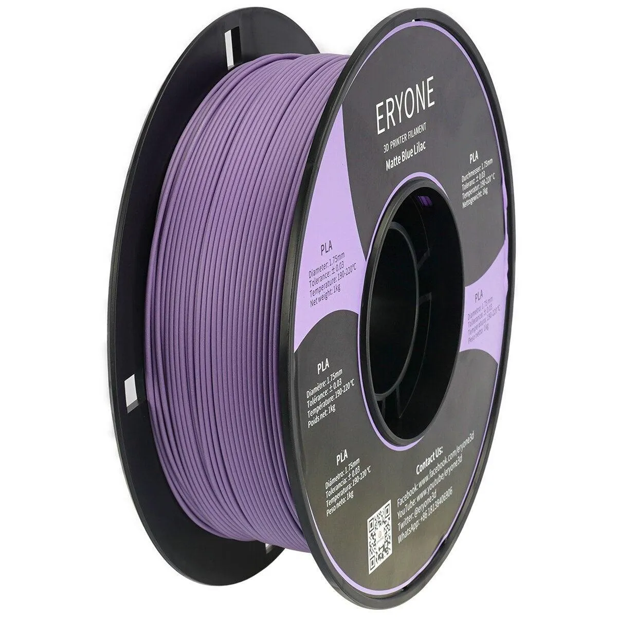 ERYONE Matte PLA Filament: 1kg 1.75mm 3D Printer Filament