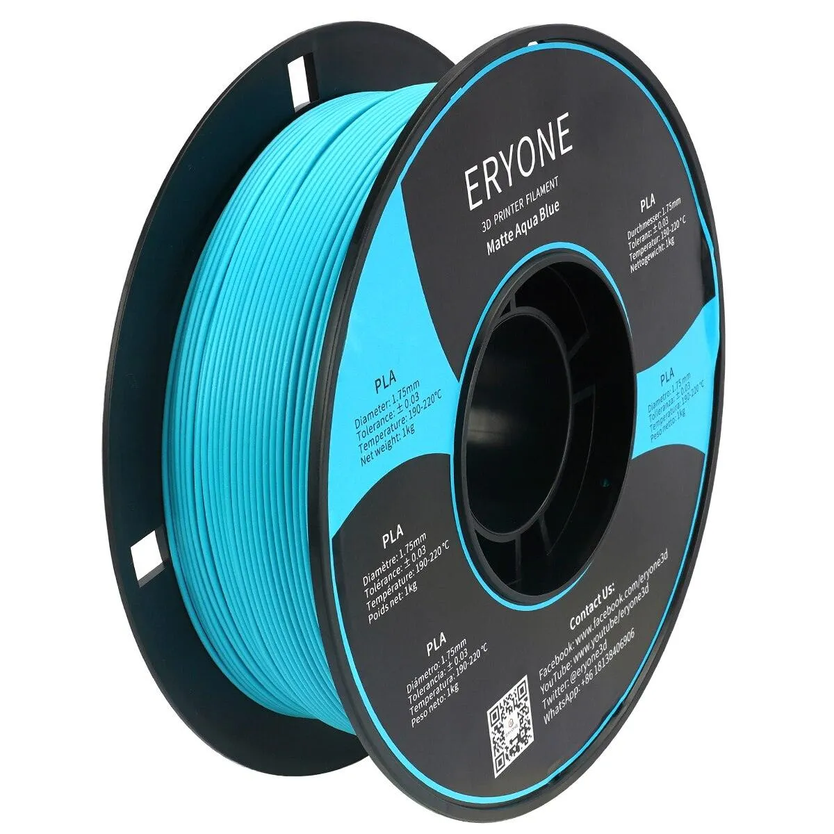 ERYONE Matte PLA Filament: 1kg 1.75mm 3D Printer Filament