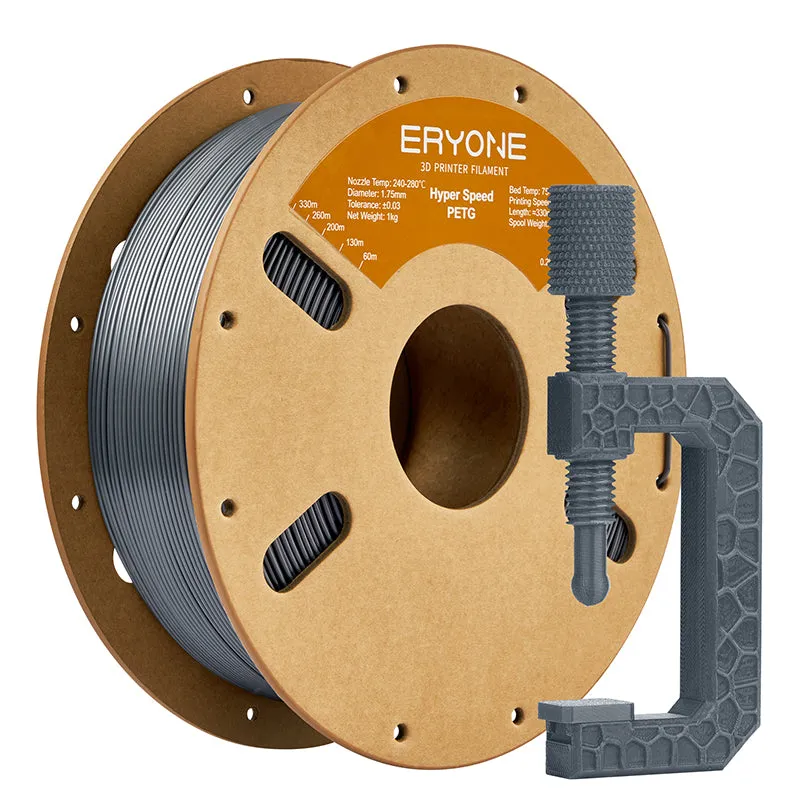 ERYONE PETG Filament, 1.75mm ±0.03mm Filament for 3D Printer, 1KG(2.2LBS)/ Spool