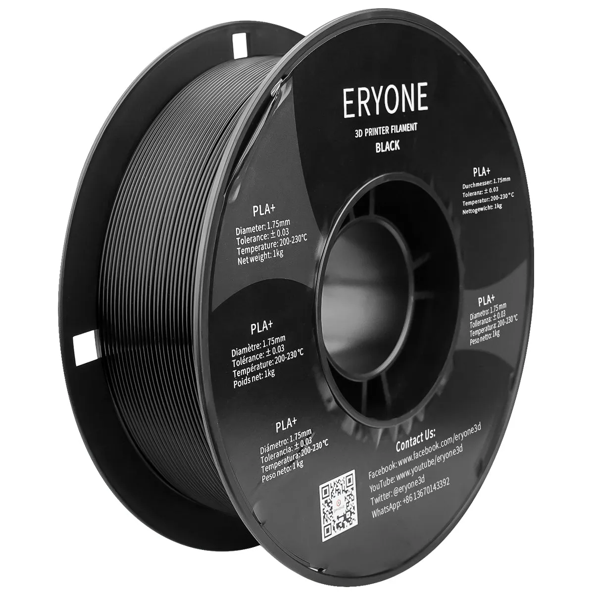 ERYONE PLA  3D Printer Filament, Dimensional Accuracy  /- 0.05 mm 1kg (2.2LBS)/Spool, 1.75mm