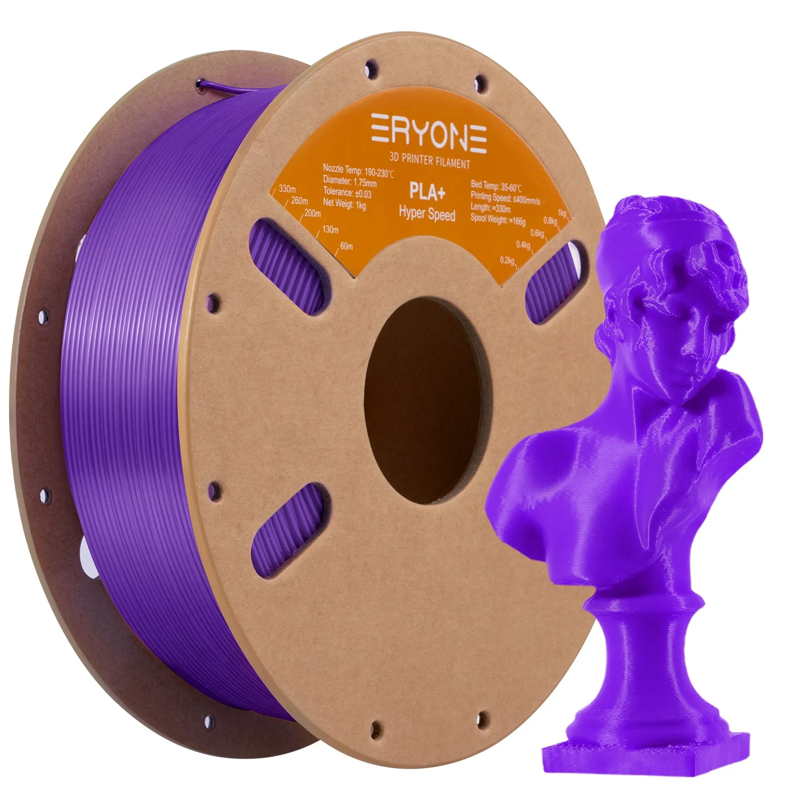 ERYONE PLA  3D Printer Filament, Dimensional Accuracy  /- 0.05 mm 1kg (2.2LBS)/Spool, 1.75mm