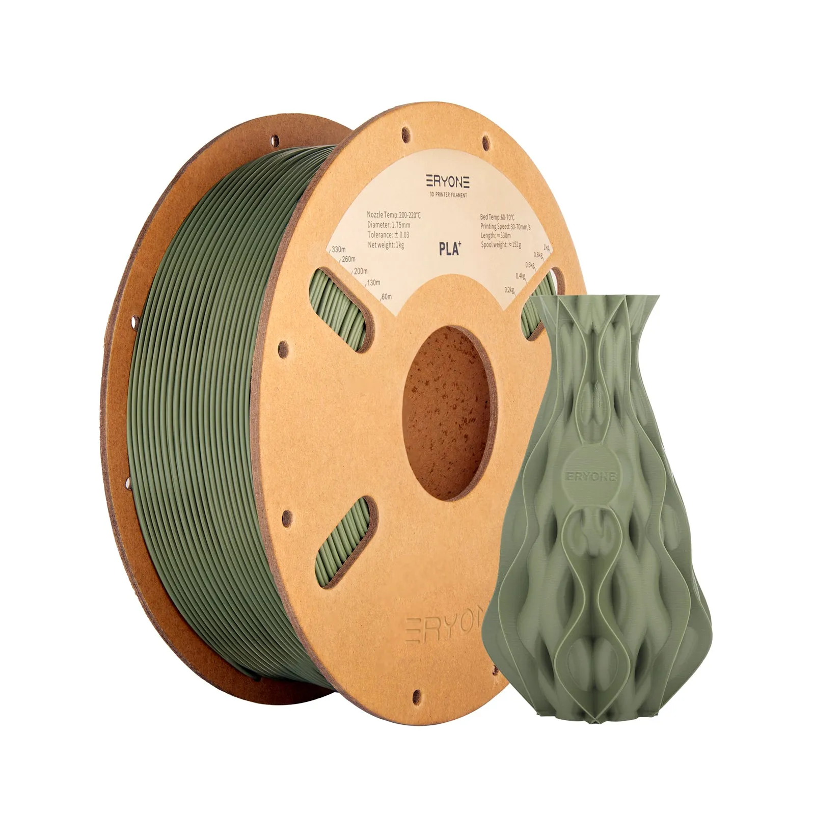 ERYONE PLA  3D Printer Filament, Dimensional Accuracy  /- 0.05 mm 1kg (2.2LBS)/Spool, 1.75mm