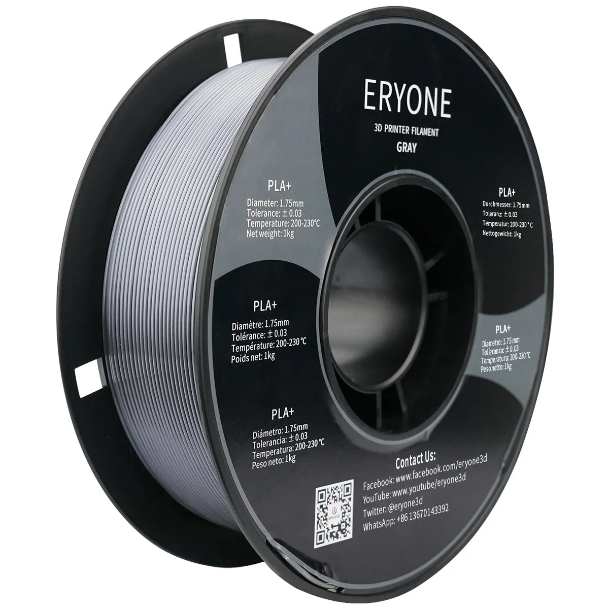 ERYONE PLA  3D Printer Filament, Dimensional Accuracy  /- 0.05 mm 1kg (2.2LBS)/Spool, 1.75mm