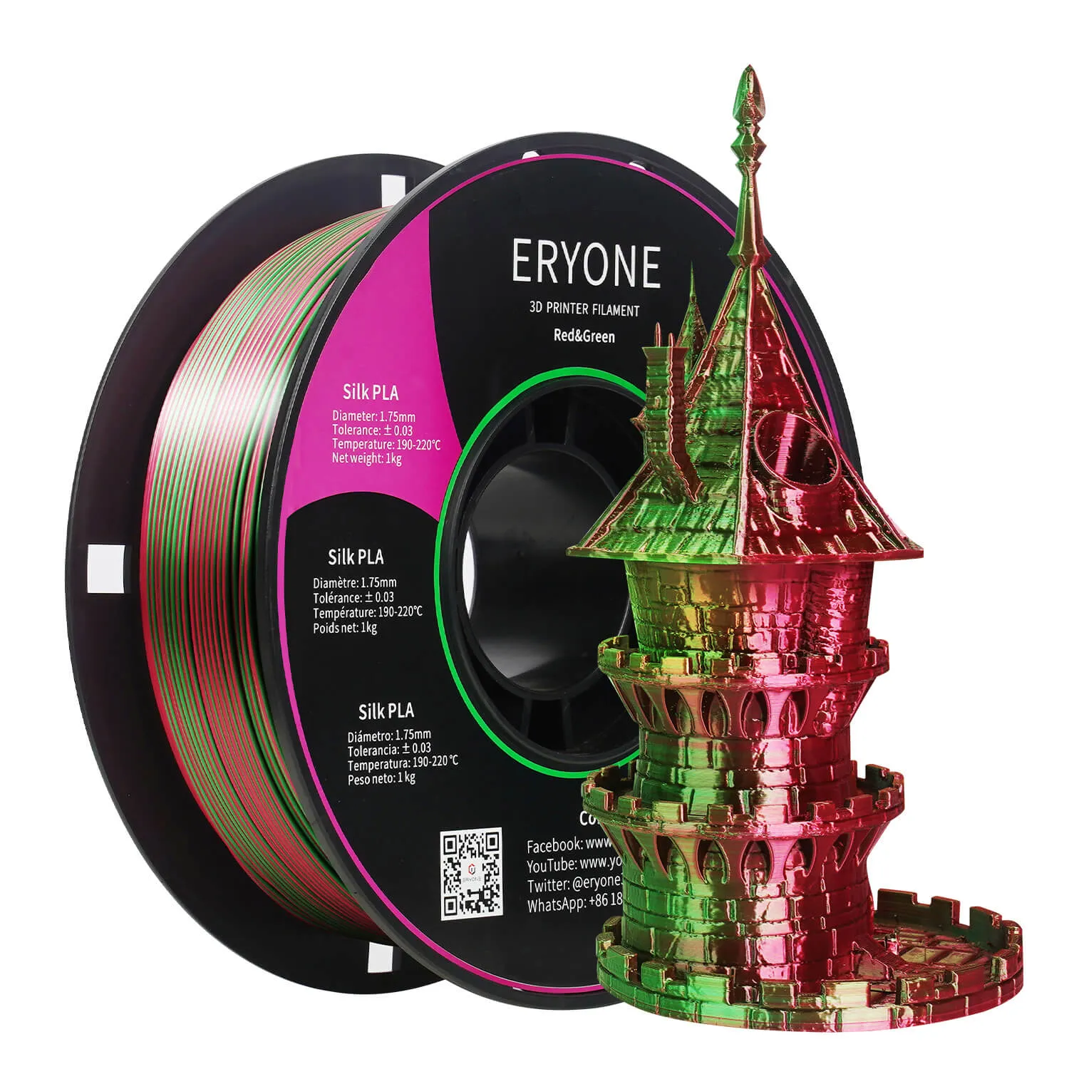 (EU only)Pre-sale- ERYONE All Series PLA 3D Filament 1kg  FREE SHIPPING(MOQ:20 rolls,can mix color)