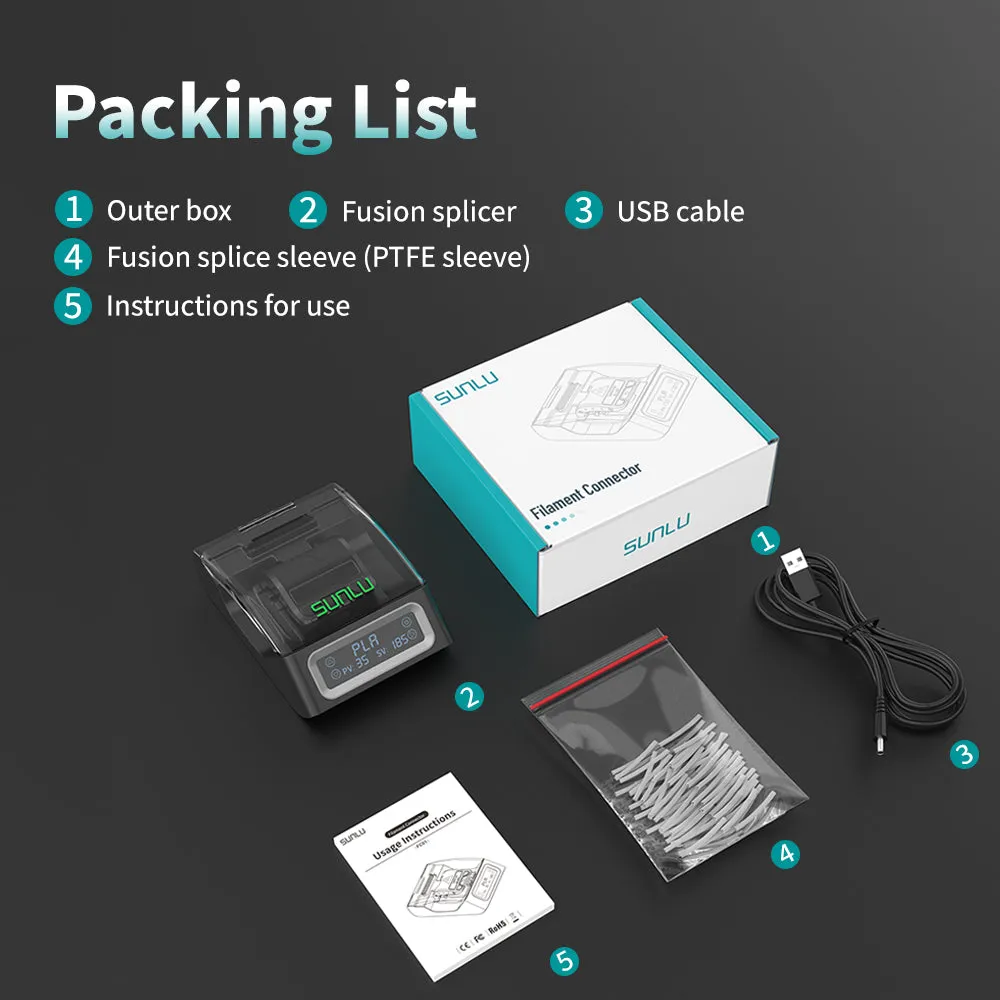 Filament Connector FC01, Fusion Splicer, Weldable to 1.75mm PLA, ABS, PETG, PCL, PA and PC Filament