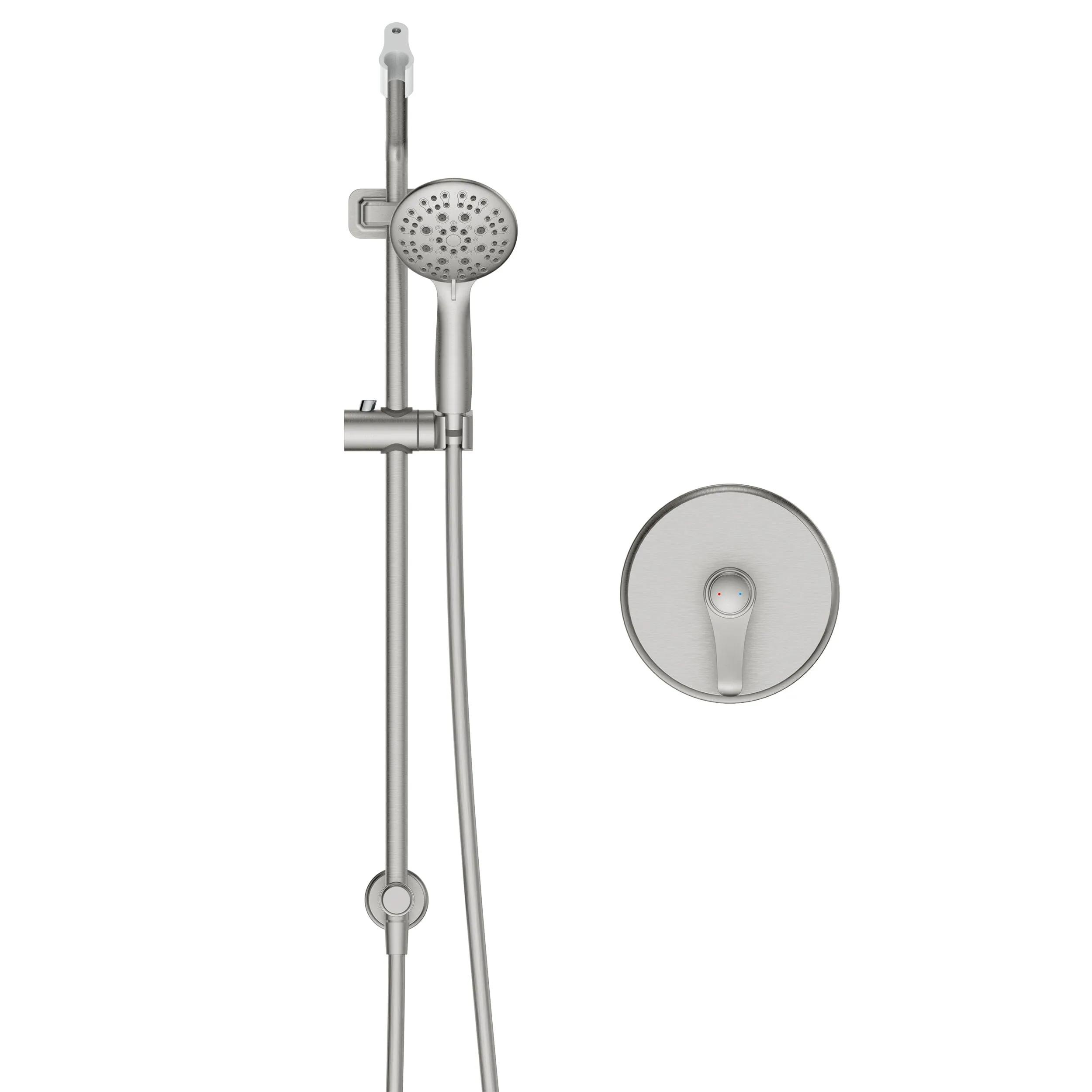 Full Slide Bar Multi Function 4.7'' Massage Shower Head with Valve