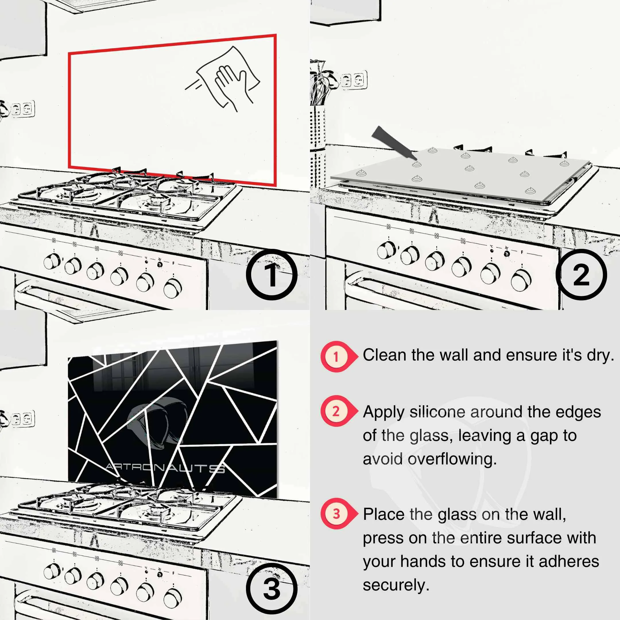 Geometric - Glass Splashback