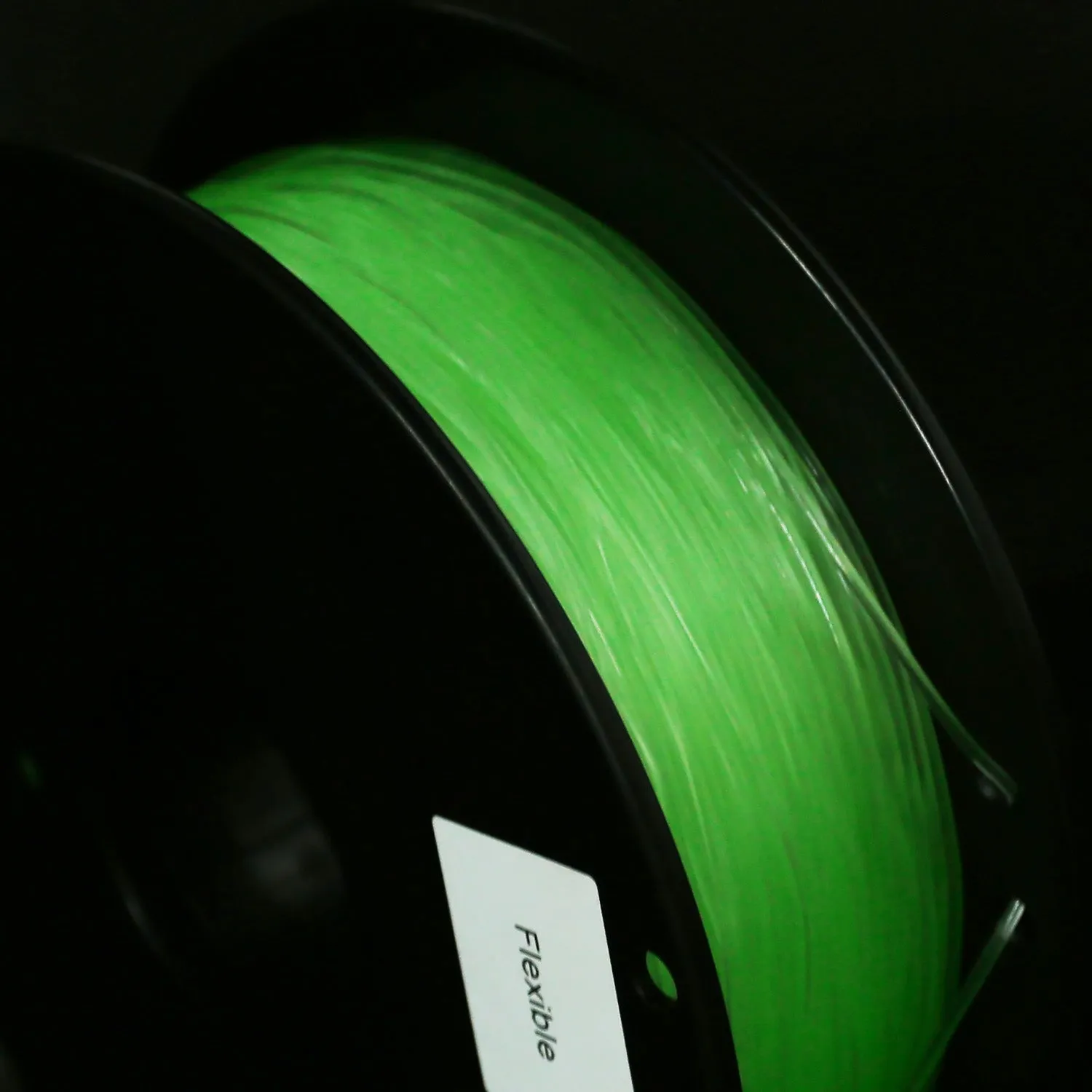 Glow-in-the-dark, Luminous Green, Flexible TPU Filament 1.75mm 1kg/2.2lb