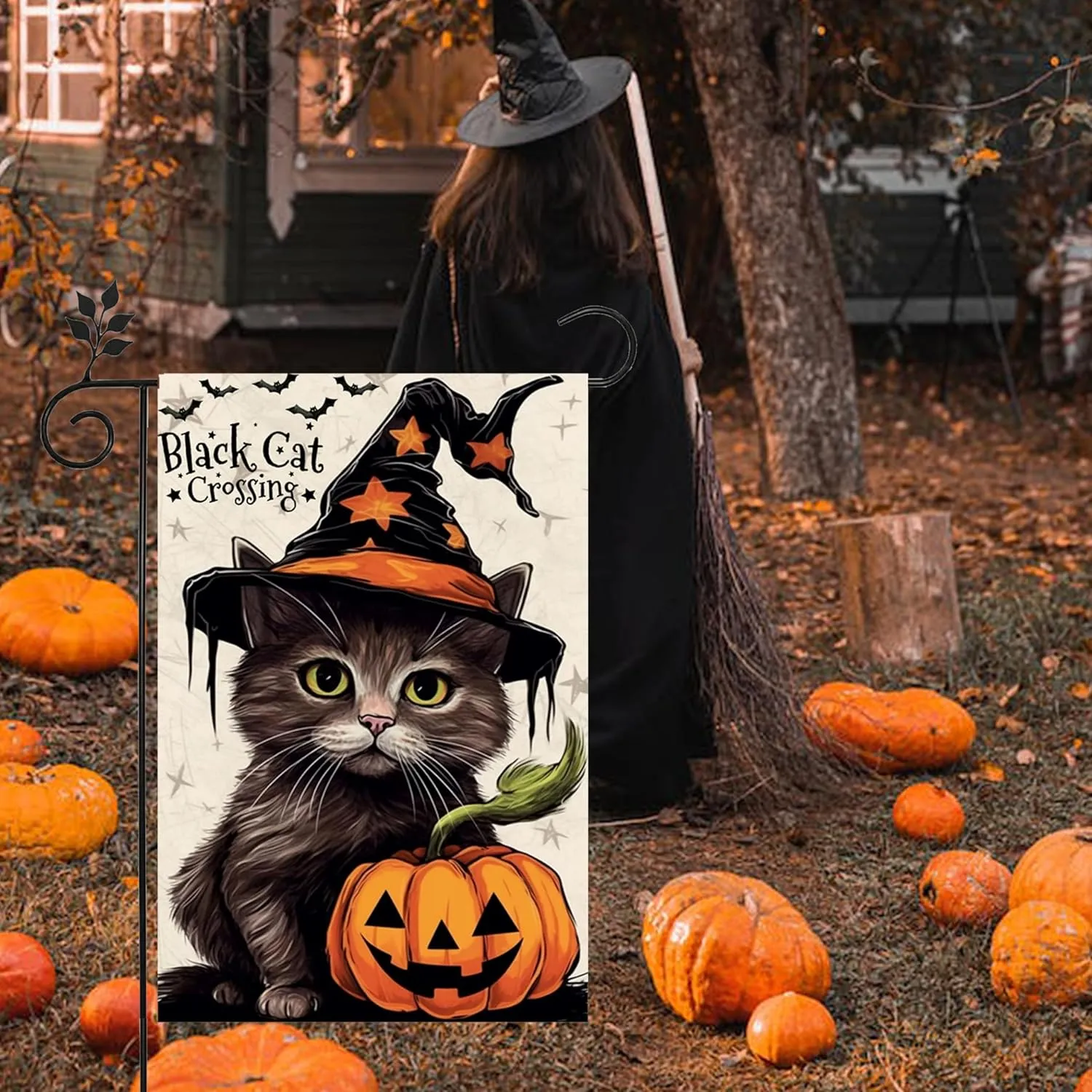 Halloween Garden Flag 12x18 Inch, Vertical Double Sided, 6Pcs