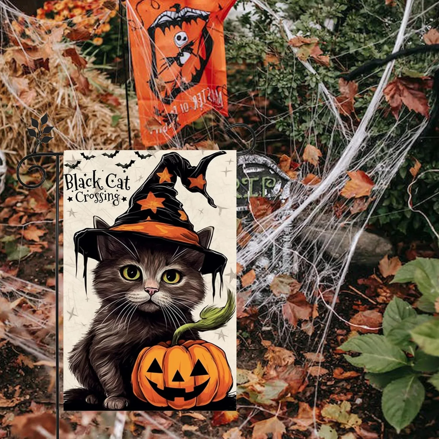 Halloween Garden Flag 12x18 Inch, Vertical Double Sided, 6Pcs