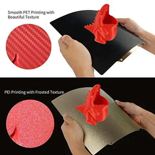 IdeaFormer-3D PET PEI Magnetic Build Plate 350x350mm Flexible Double Sided PET PEI Print Bed Plate for Voron 2.4 3D Printer