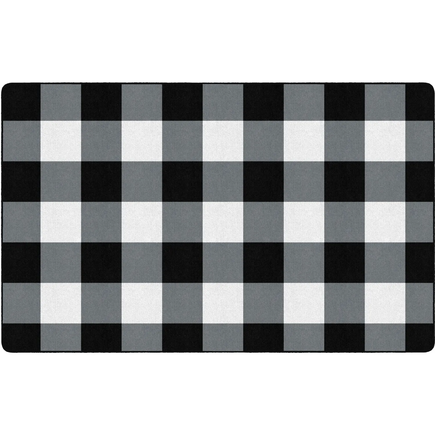 Industrial Chic Large Black & White Buffalo Check