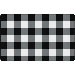 Industrial Chic Large Black & White Buffalo Check