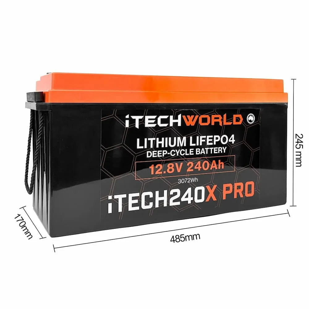 iTECH240X PRO 240Ah 12V Deep Cycle Lithium Battery