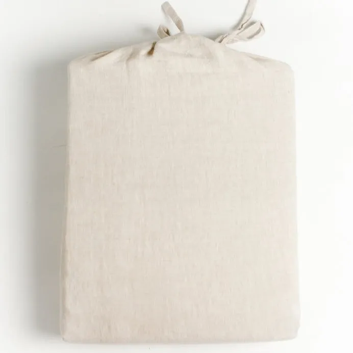 Linen Duvet Cover Set in Natural Chambray