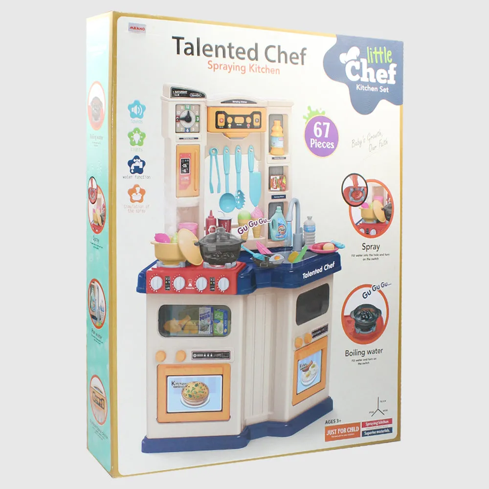 Little Chef - Talented Chef Spraying Kitchen Toy Set 67 Pieces